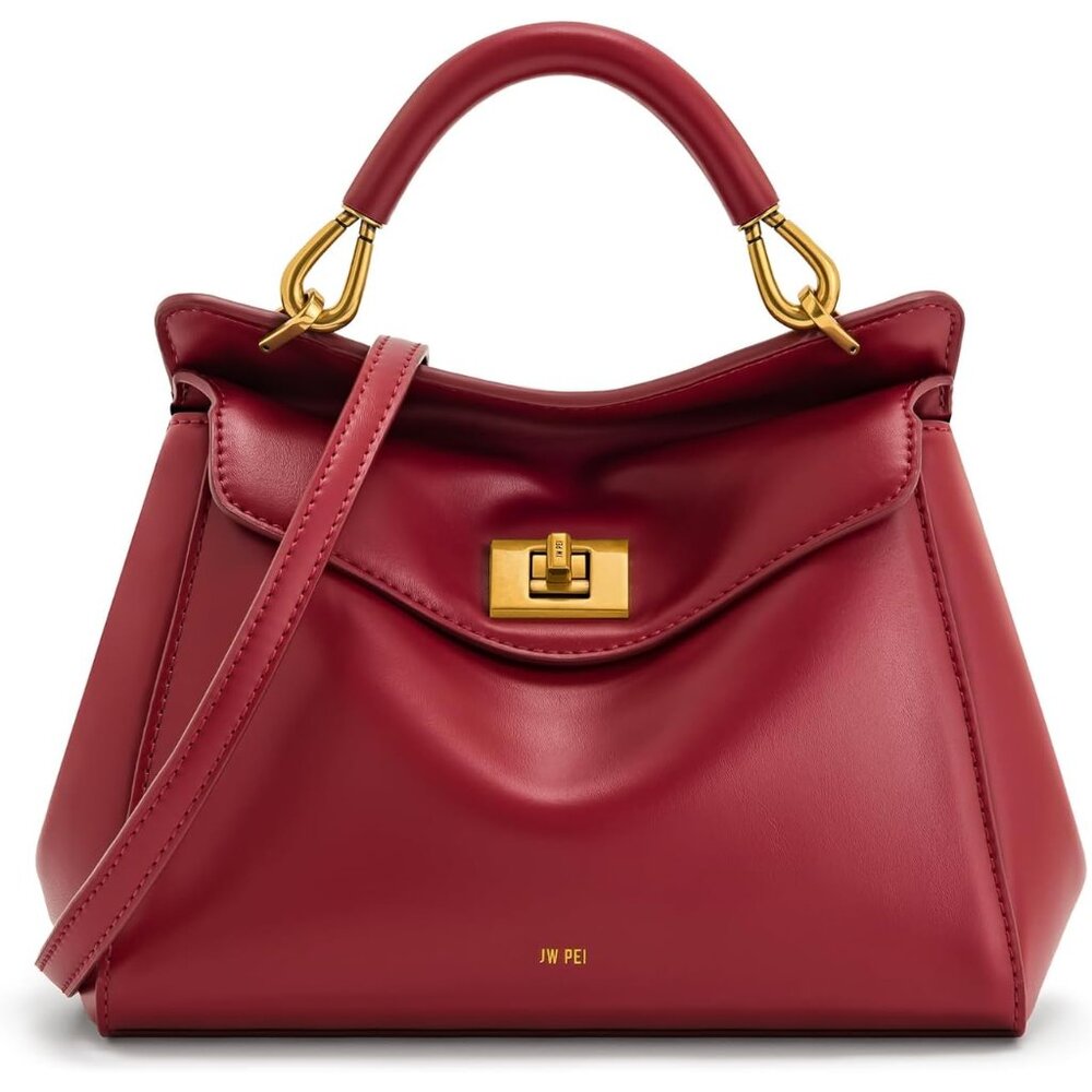 Compact And Versatile Vegan Leather Handbag With Interior Organization Pockets
